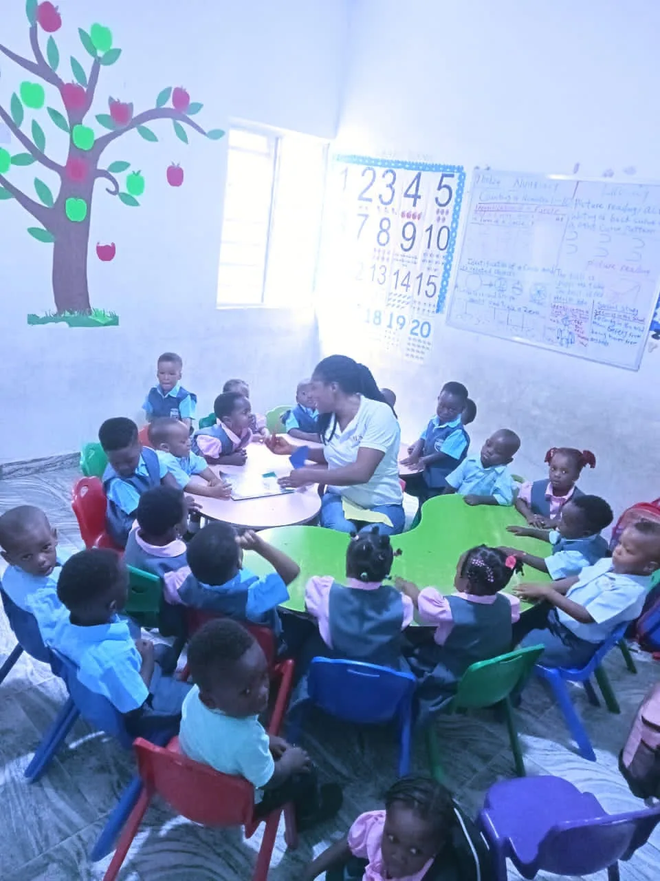 Pupils learning together during classroom activities